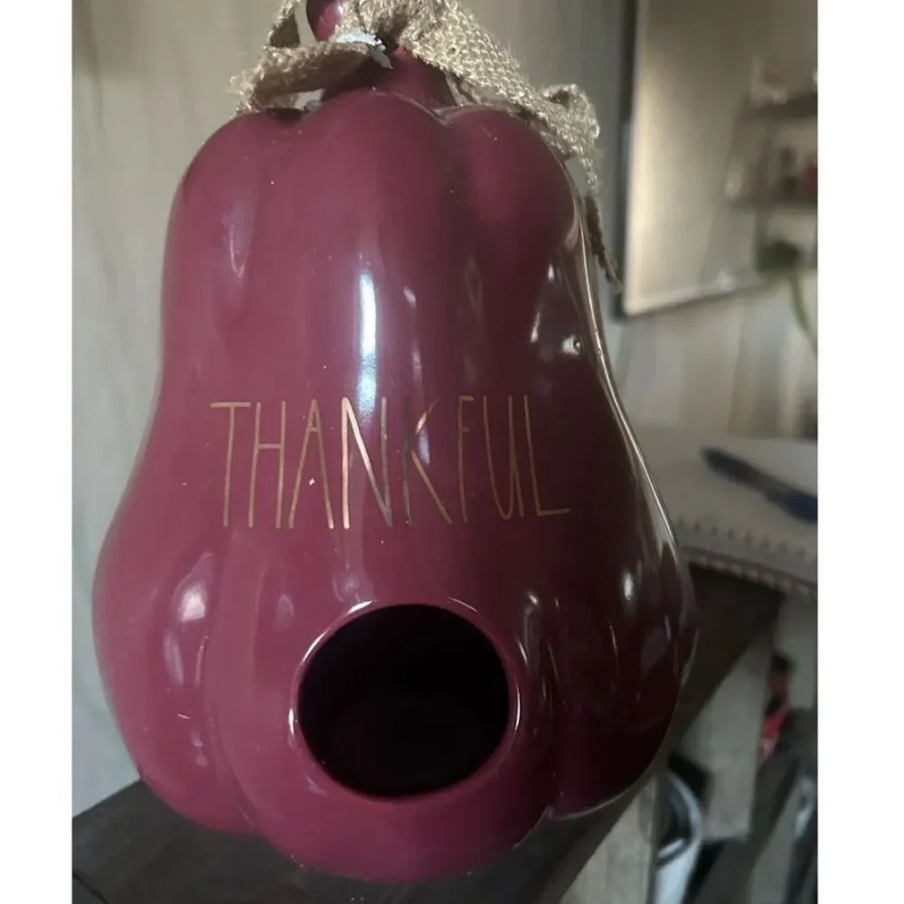 RAE DUNN Thankful Gourd Birdhouse